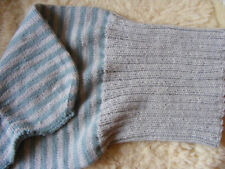 Pucksack Schlafsack gestrickt türkis gestreift Baby Baumwolle vintage retro