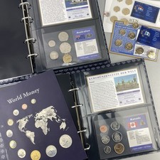 Große Sammlung Münzen "World Money", Kursmünzensätze Amerika & Asien etc. + Euro