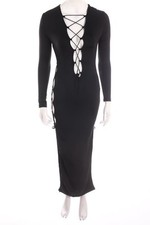 SHEIN Maxikleid XS schwarz #3238