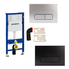 Drückerplatte Rechteckig Mocha mit Vorwandelement Geberit UP100 Tab-Schacht