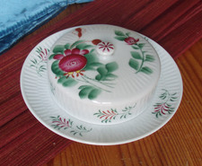 August Warnecke Ostfriesische Rose seltene Butterdose rund 2. Wahl