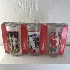 Retro Coca-Cola Gläser 50er Jahre Stil Set 3.St Frostglas 2001 OVP