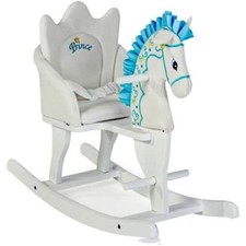 Schaukelpferd Schaukeltier Pony Weihnachten aus Holz Prince blau