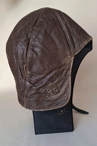 Antiker leder fliegerhelm - antiker,
