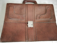 Aktentasche Braun für Büro, Schule , um 1968, unbenutzt,  Requisit & Anderssein
