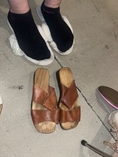 Holz Sandalen Holzschuhe Sandalen Sandaletten Sammler Pantoffel Gr. 39