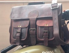 Vintage Ledertasche Herren Aktentasche 19 Zoll Laptoptasche Kuriertasche Schu...