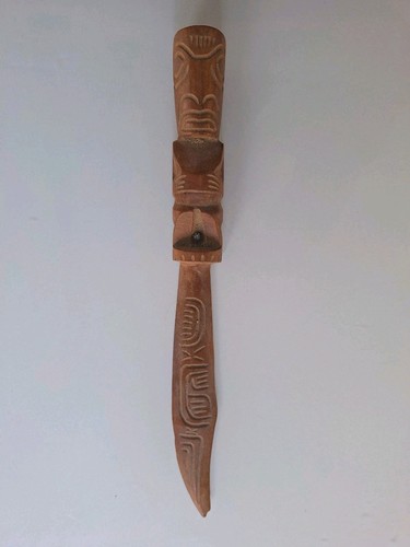 Statue skulptur holz tiki - skulptur,