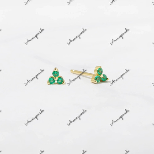 Feine smaragd ohrstecker 925 - smaragd,