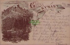 163657 AK Kynast Litho Vorläufer 1894 Lith. J. Miesler Berlin S. Burgruine Zamek