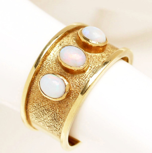 Opalring karat 585 gold - opalring,