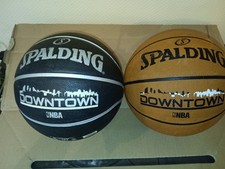 2 Spalding - Downtown - NBA  Indoor/Outdoor Basketball - Size 7 -Orange/Schwarz 