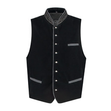 Trachtenweste Samt schwarz Trachtenmode Herren Landhaus Bayern Volksfest