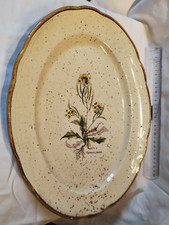 Ovale Platte La Primula, Diplotaxis muralis, made in Italy