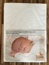 NEU Pinolino Spannbettuch weiß  für Wiege Kinderwagen 70 x 40 cm - 90 x 55 cm