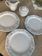 Winterling Porzellan Bavaria Frühstückteller 6 St Zuckerdose Sahnekanne 