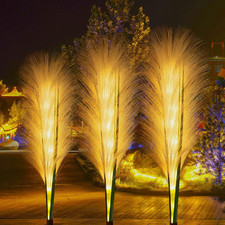 Solarleuchten Garten Schilf Wasserdichte Gartendeko Draußen