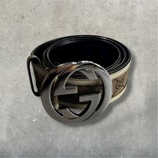 Gucci GG Gürtel Schwarz, Doppel-G Schnalle, Größe 95/38