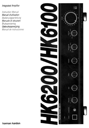 Harman kardon hk6100 - hk6100, hk6200