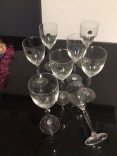 Bohemia Crystal 8 Stück  Weiß  Weingläser Czech Republic