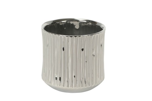 übertopf silber keramik - silber,