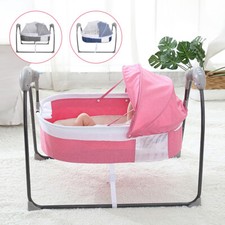 Elektrische Babywiege Stubenwagen Kinderbett Babybett Babywippe Bett Baby Wippen