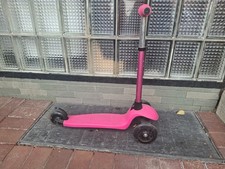 Rosa Kinderroller , Lernroller mit 3 Rädern , Scooter mit Bremse