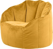 Großer Samt Sitzsack Stuhl