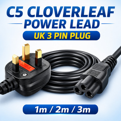 Kleeblatt laptop stromkabel - c5,