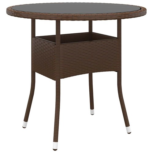 Gartentisch ø80x75cm hartglas - gartentisch,