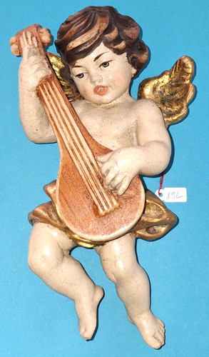 Holzfigur geschnitzt engel - holzfigur, geschnitzt,