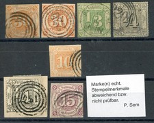 Thurn und Taxis: Lot bessere Werte gestempelt, Stempel fraglich / nicht prüfbar