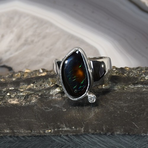 Boulder opal ring 925er - boulder,
