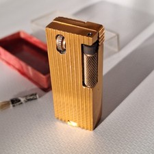 Vintage Anodised Aluminium Petrol Lighter in Box Briquet Feuerzeug Accendino