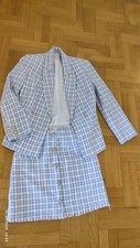 Orsay Anzug Tweed Hellblau Weiß Blazer Set S