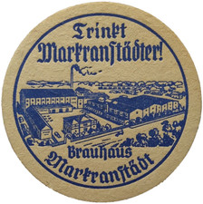 ALTER DDR BIERDECKEL Brauhaus Brauerei Markranstädt Bierfilze Sammlerstück