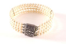 Armband Silber 835 echte Perle
