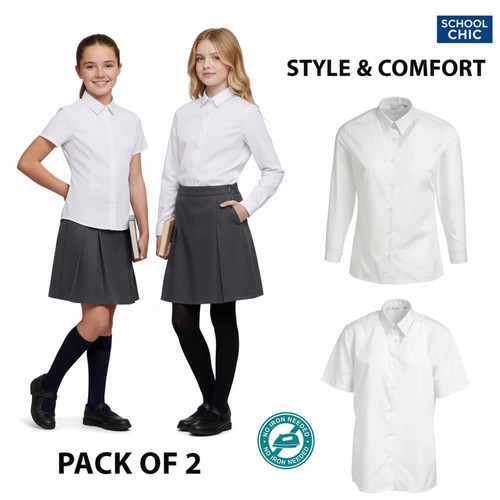 Doppelpack mädchen schulbluse - mädchen,