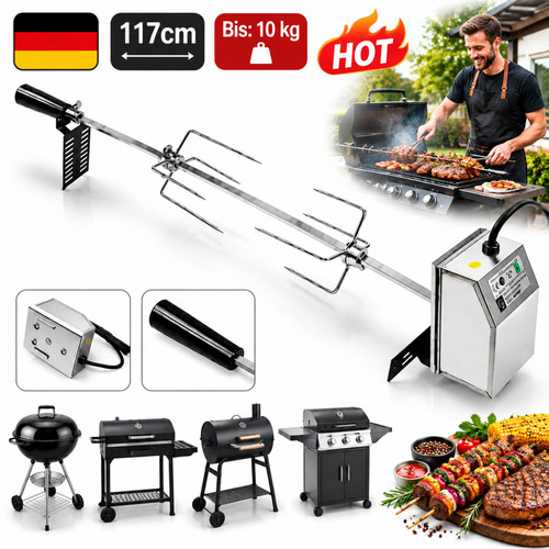 Bbq rotisserie drehspieß - bbq,