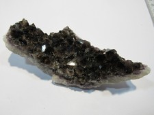 MD240 Amethyst Rauchquarz Drusenstück Stbr. Juchem Idar Oberstein 12x5x2cm 167g