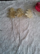 Dekostecker/Blumenstecker/Weihnachten/Tannenbaum/creme/Sisal/neu/3 Stück