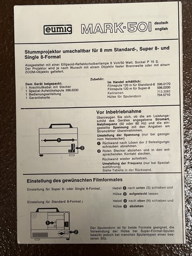 Eumig mark 501 - eumig,