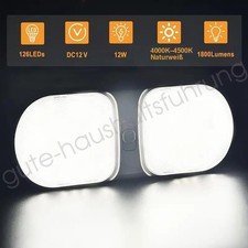 Wohnmobil-LED-Leuchte DC 12V,126LED dimmbar Licht 4000K-4500K, mit Schalter.
