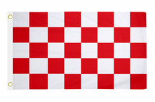 Fahne Flagge Karo rot-weiß 90