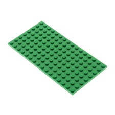 1x Lego Bau Platte 8x16 grün