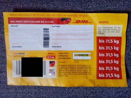 Dhl versandmarke versandlabel - dhl,