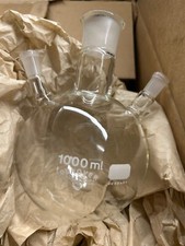 Durover  3 Halskolben Dreihalskolben 1000 ml Borosilikatglas  NS 14-29-14