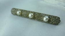 Brooch art deco - deco, pearl