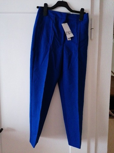 Zara damen stoffhose royalblau - zara,