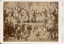 c1870s LONDON BY TUCK CABINET CARD QUEEN VICTORIA PRINCE ALBERT & ROYAL FAMILY